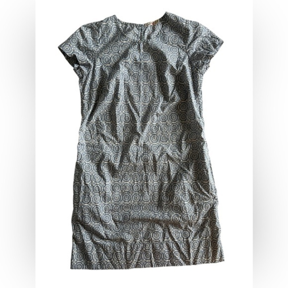 100% cotton Faherty Monochrome Patterned Mini Dress